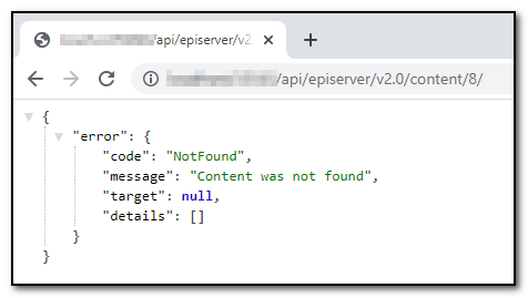 NotFound - Content was not found
