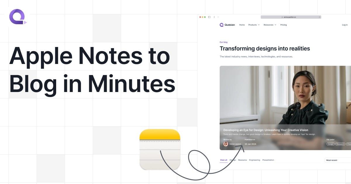 Blogging from Your Notes App: My Deep Dive into Quotion