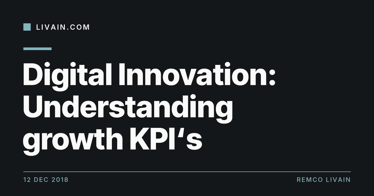 Digital Innovation: Understanding growth KPI‘s — title card, livain.com