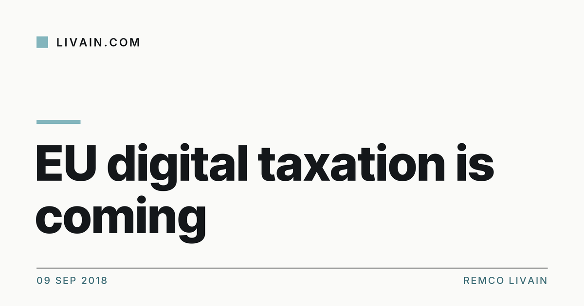 EU digital taxation is coming — title card, livain.com
