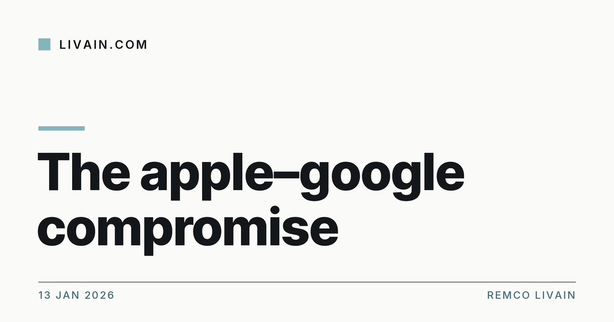 The apple–google compromise — title card, livain.com