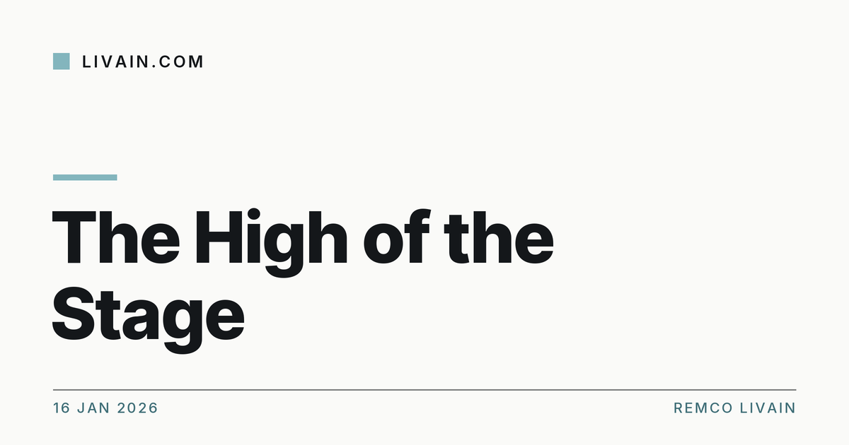 The High of the Stage — title card, livain.com