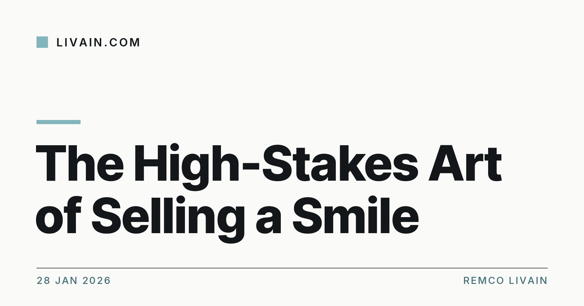 The High-Stakes Art of Selling a Smile — title card, livain.com