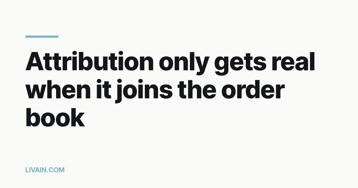 Attribution only gets real when it joins the order book: matching four months of web enquiries to the ERP