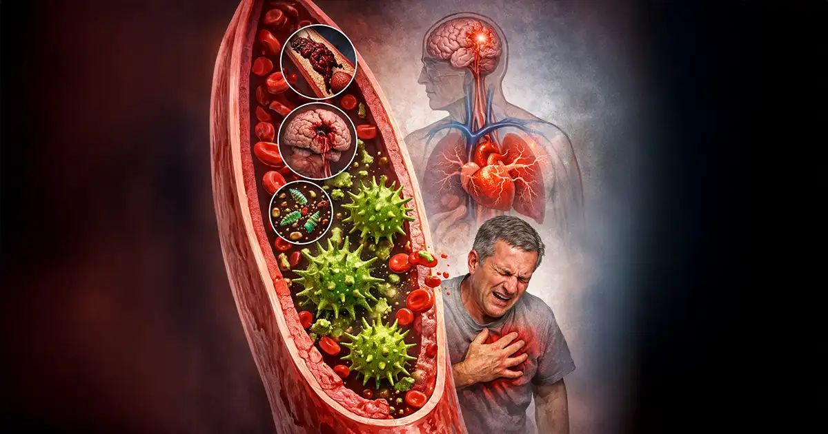 내독소(Endotoxin)/LPS는 혈액 응고, 패혈증, 심장마비 및 뇌졸중의 주요 원인이다