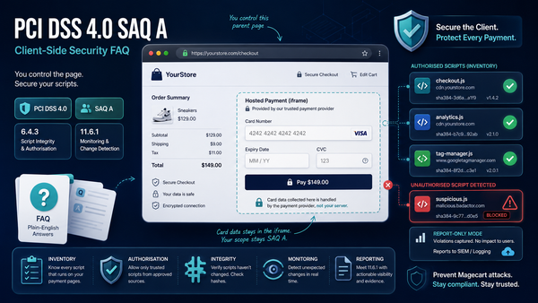 PCI DSS 4.0.1 SAQ A and Client-Side Security: A Plain-English FAQ