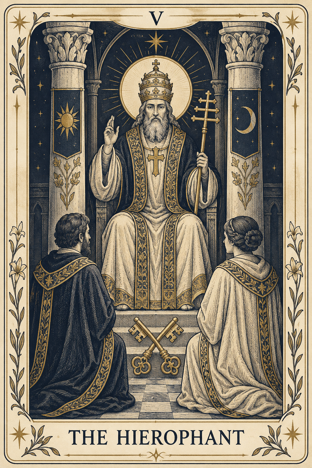 The Hierophant tarot card for Cancer