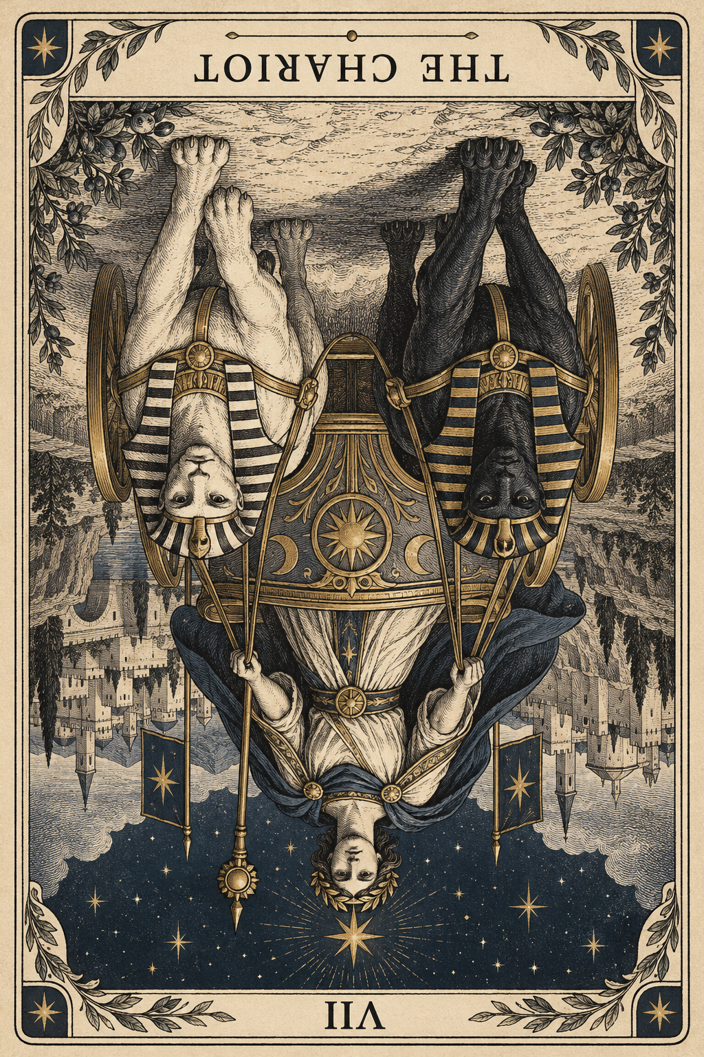 The Chariot reversed tarot card for Aquarius