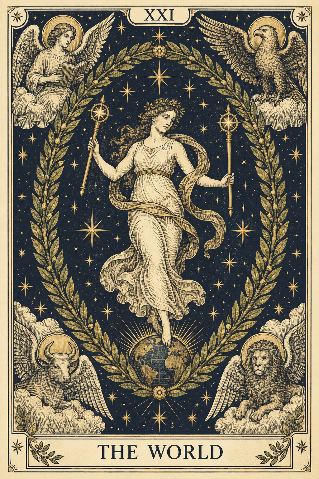 The World tarot card for Aries