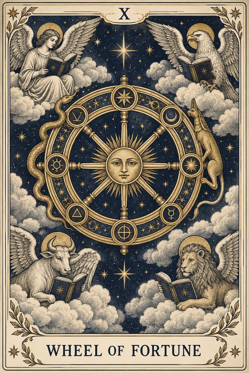 Wheel of Fortune tarot card upright for Cancer
