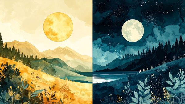 A world divided between eternal daylight and eternal night
