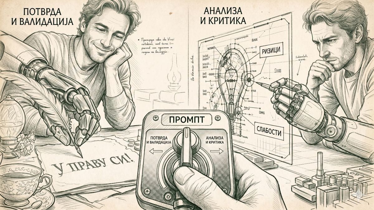 Кад AI потврђује уместо да анализира