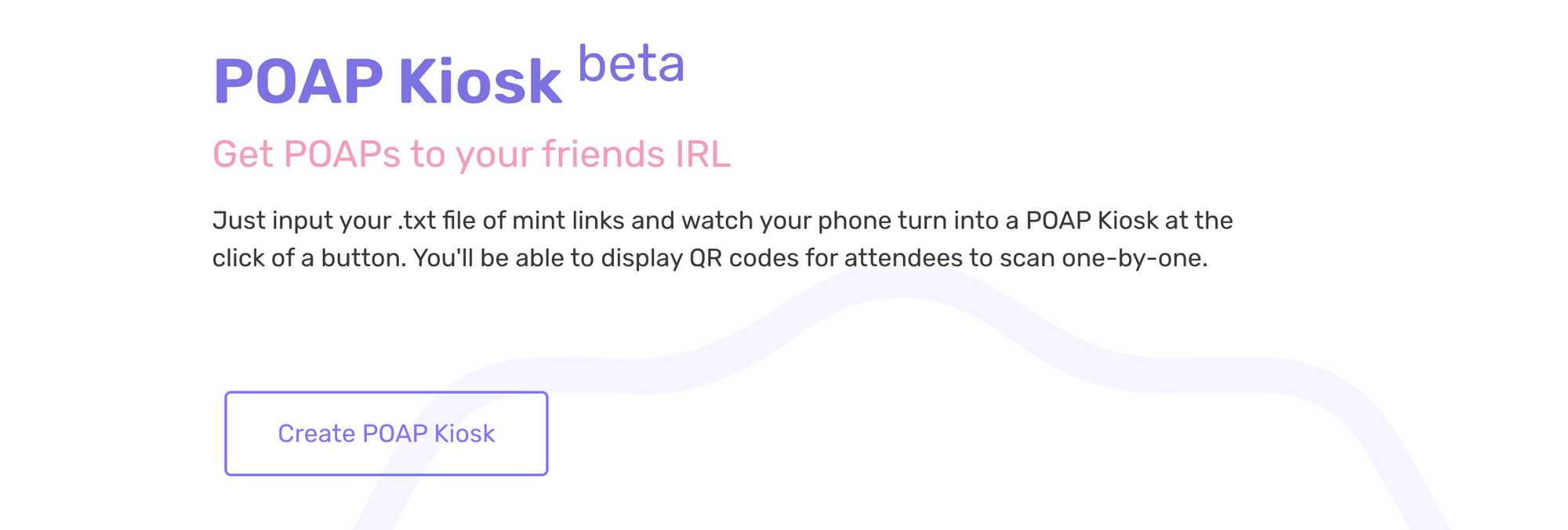 POAP Kiosk (formerly Magic POAP QR Dispenser)