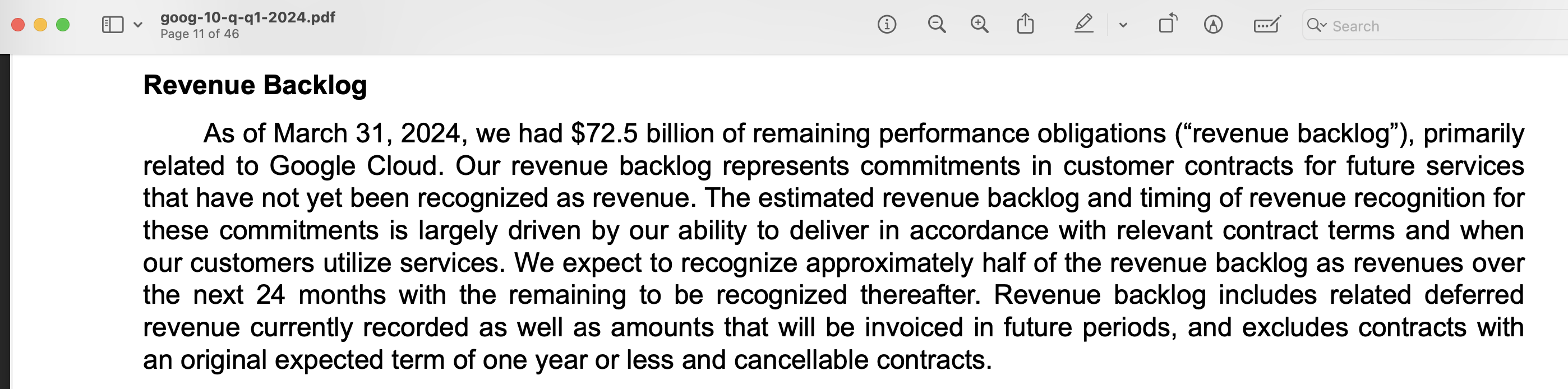 Source: Alphabet 10Q Q1-2024