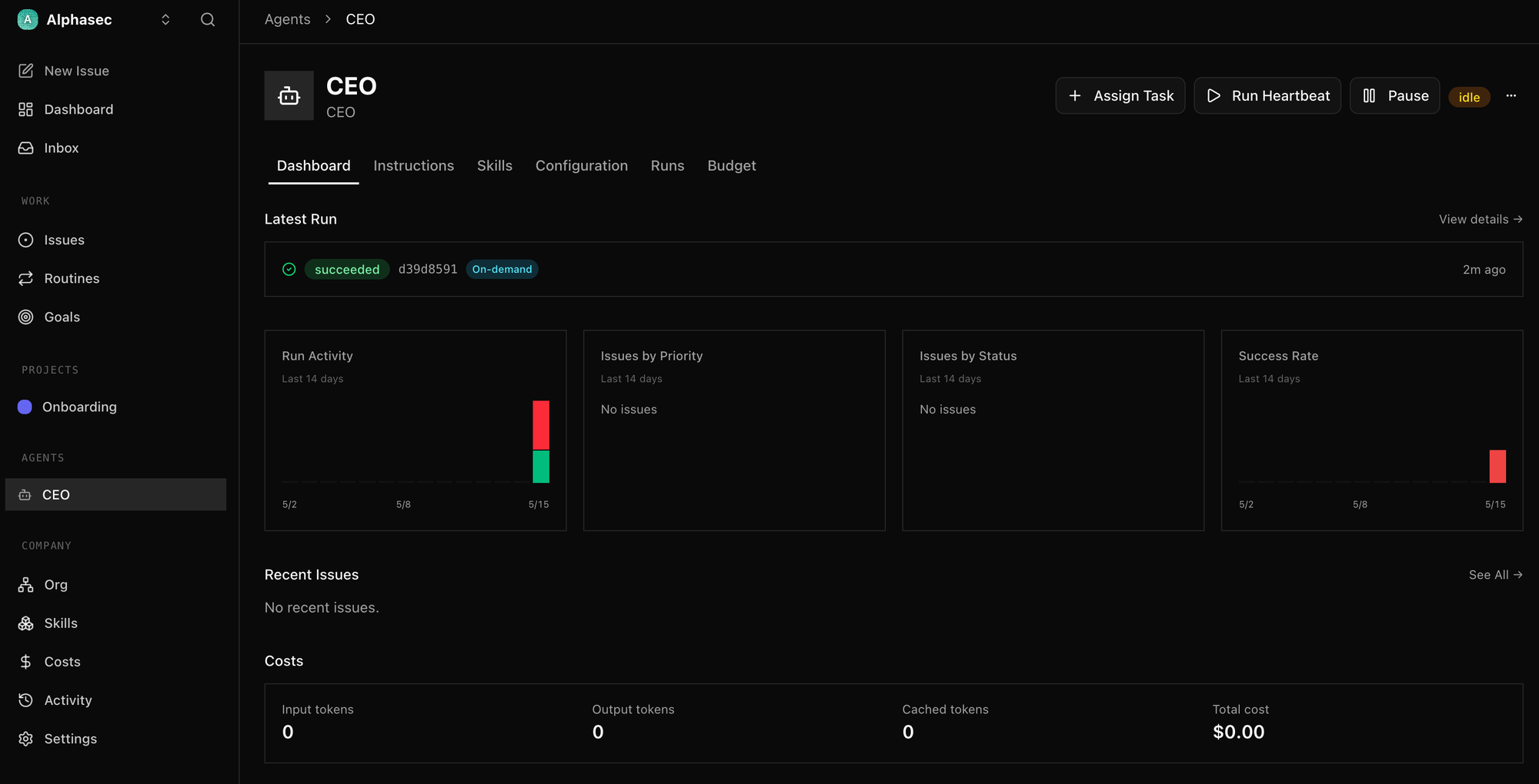 Paperclip dashboard