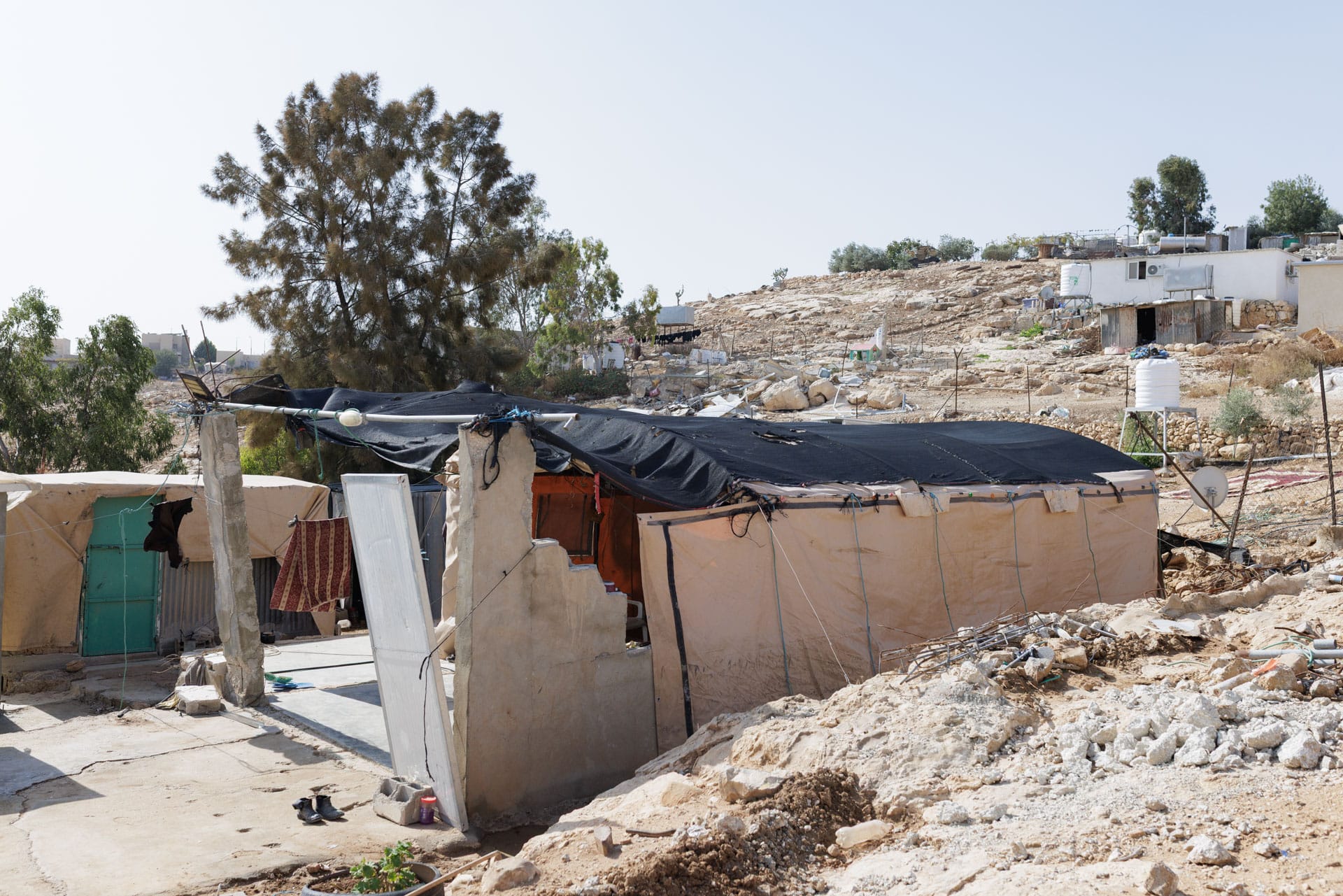 Some of the buildings in Umm Al-Khair were previously destroyed.