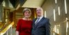 Nicola Sturgeon and Peter Murrell standing together