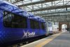 Article: Scotrail awards £2m contract to firm criticised over performance Image description: A modern ScotRail train with a s