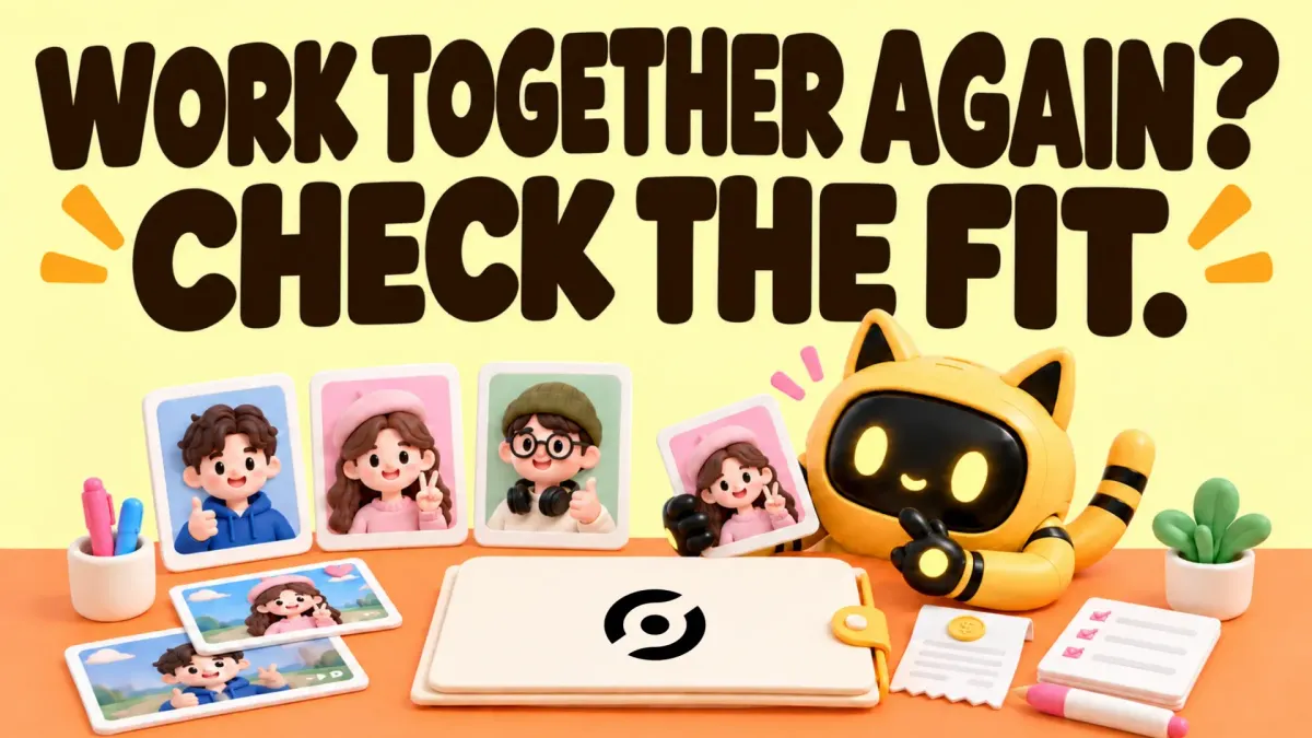 The OneCrew mascot reviews creator content, costs and records beneath ‘Work together again? Check the fit.’
