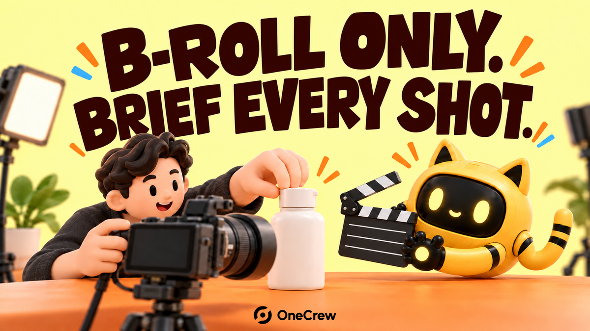 A creator films a bottle-opening action beside a robot with a clapperboard