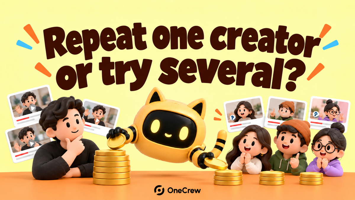 The robot helps a brand compare repeat collaborations with new creators