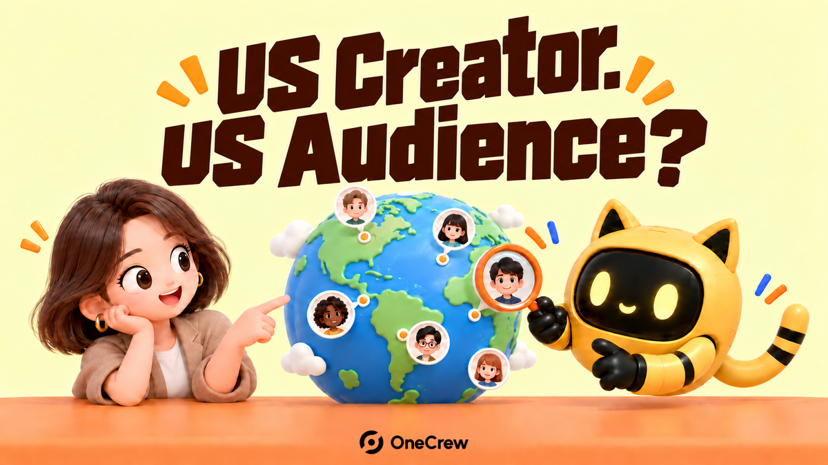 A creator, globe and audience icons highlight the difference between creator location and audience markets.
