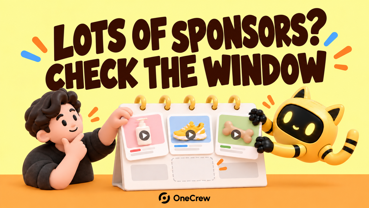 A creator and robot arrange sponsored content around a proposed calendar slot