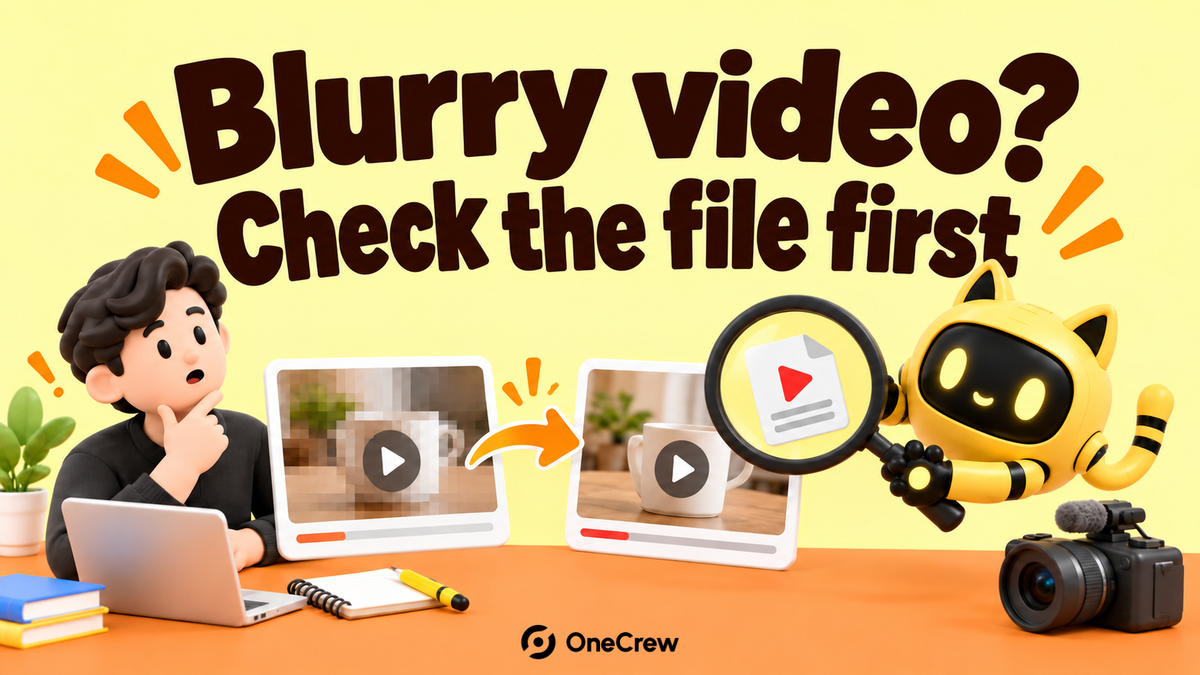 The OneCrew robot compares blurry and clear video frames