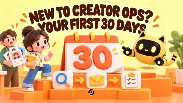 A new creator-operations hire and the OneCrew robot plan the first 30 days around a calendar.