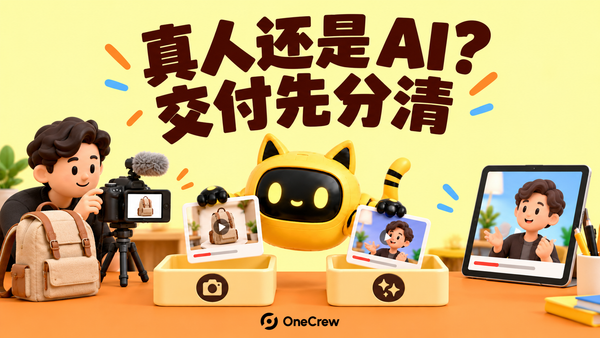 机器人将真人产品拍摄和数字形象视频分到不同托盘