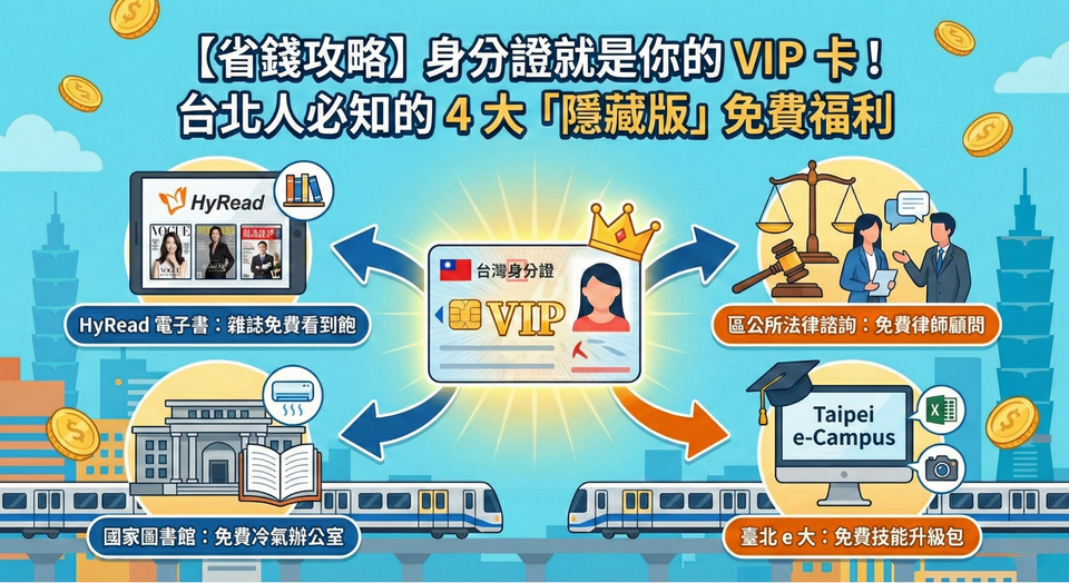 【省錢攻略】身分證就是你的 VIP 卡！台北人必知的 4 大「隱藏版」免費福利