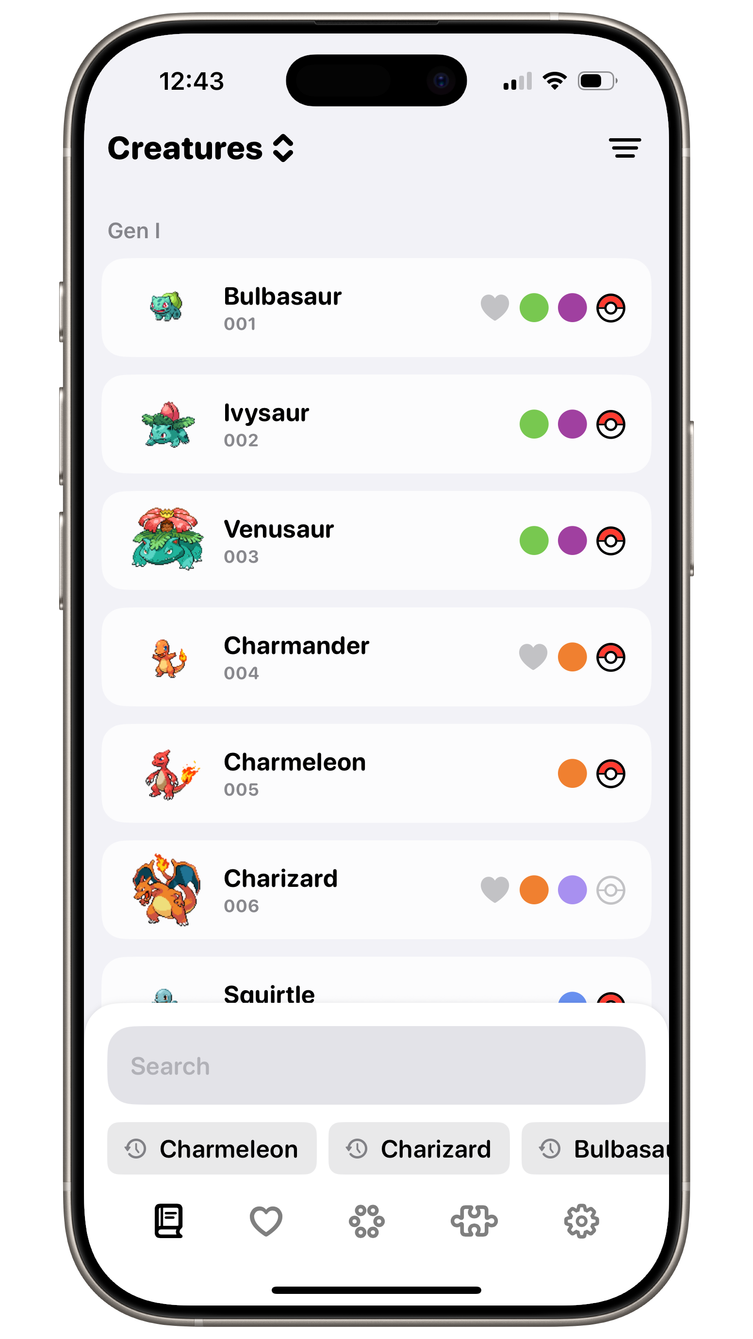 A screenshot of Ketchup, showing my custom Recents Tabs