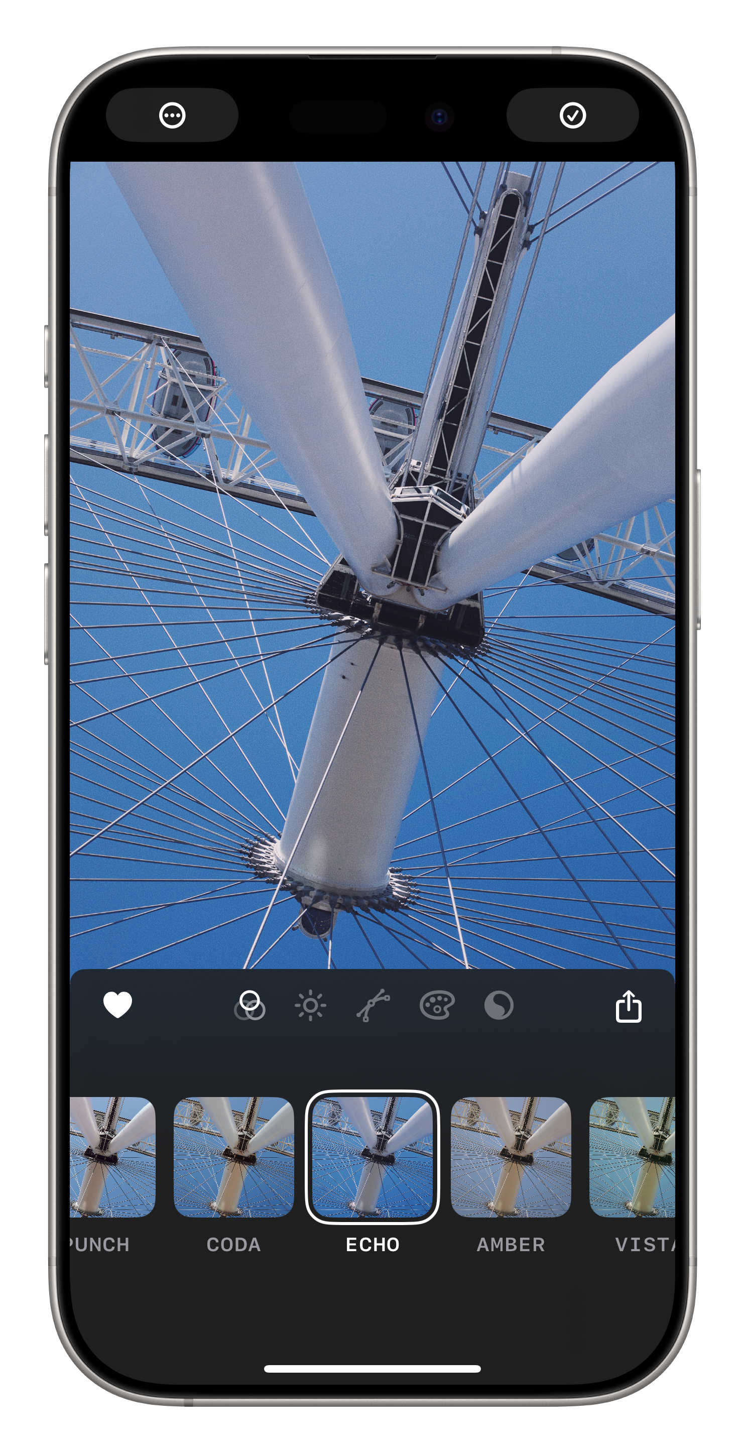 A screenshot showing Obscura Studio’s filter picker.