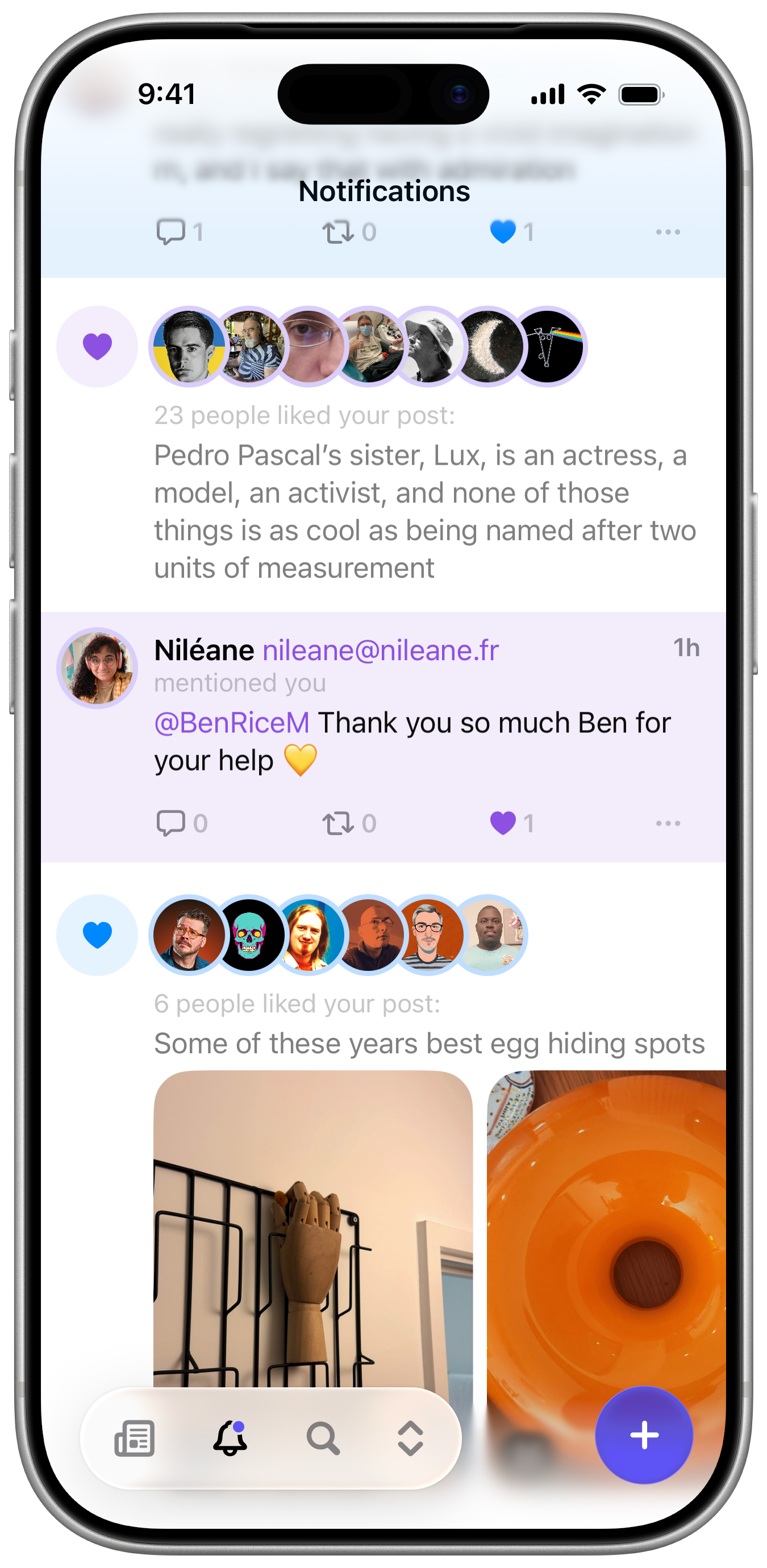 Indigo’s Notifications View