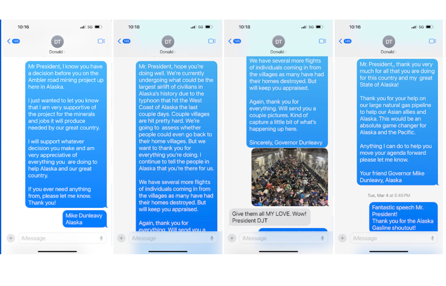 Alaskas Governor Said He Texts Trump I Asked For Copies