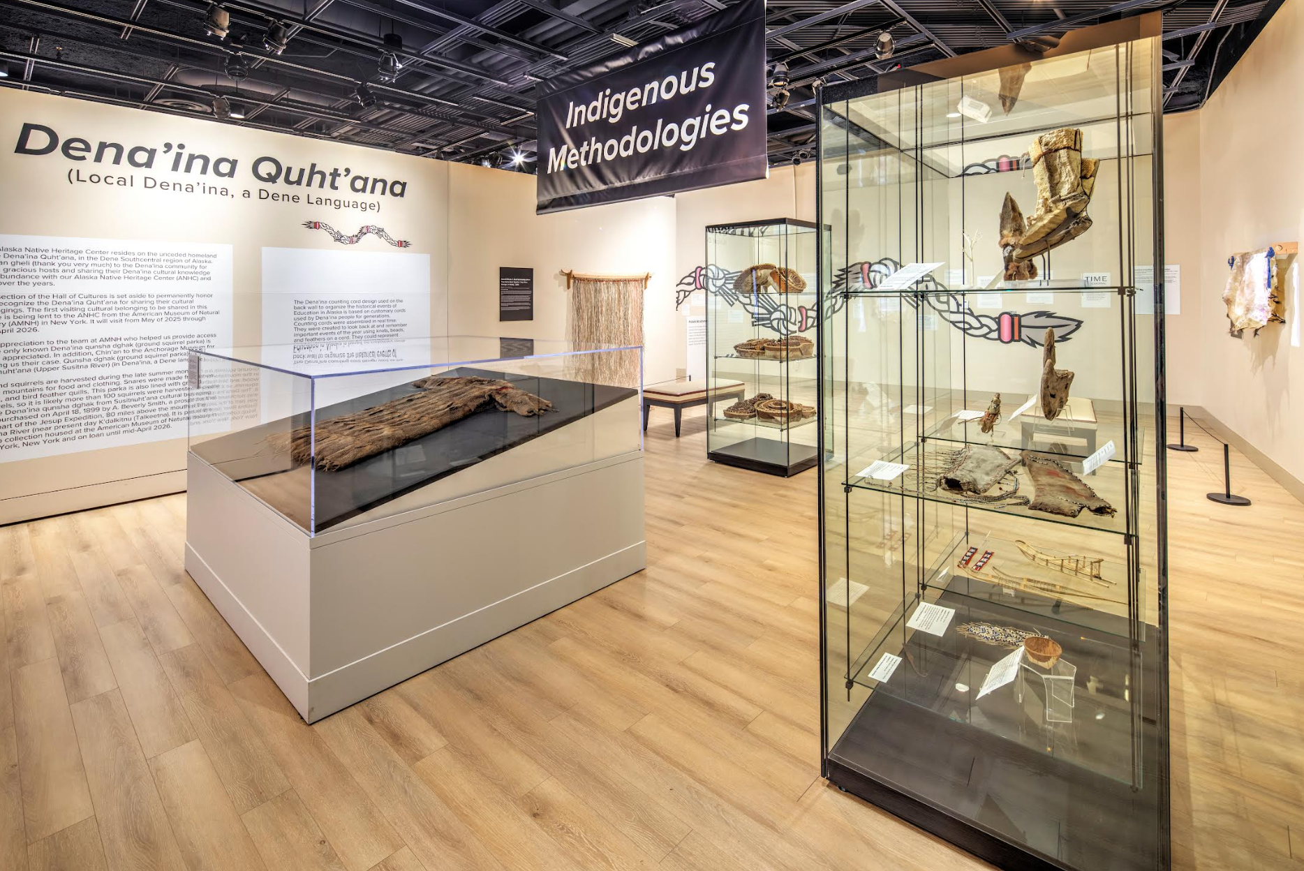 &nbsp;Dena’ina Quht’ana, or “local Dena’ina,” is a new exhibition at the Alaska Native Heritage Center. (Chris Arend)