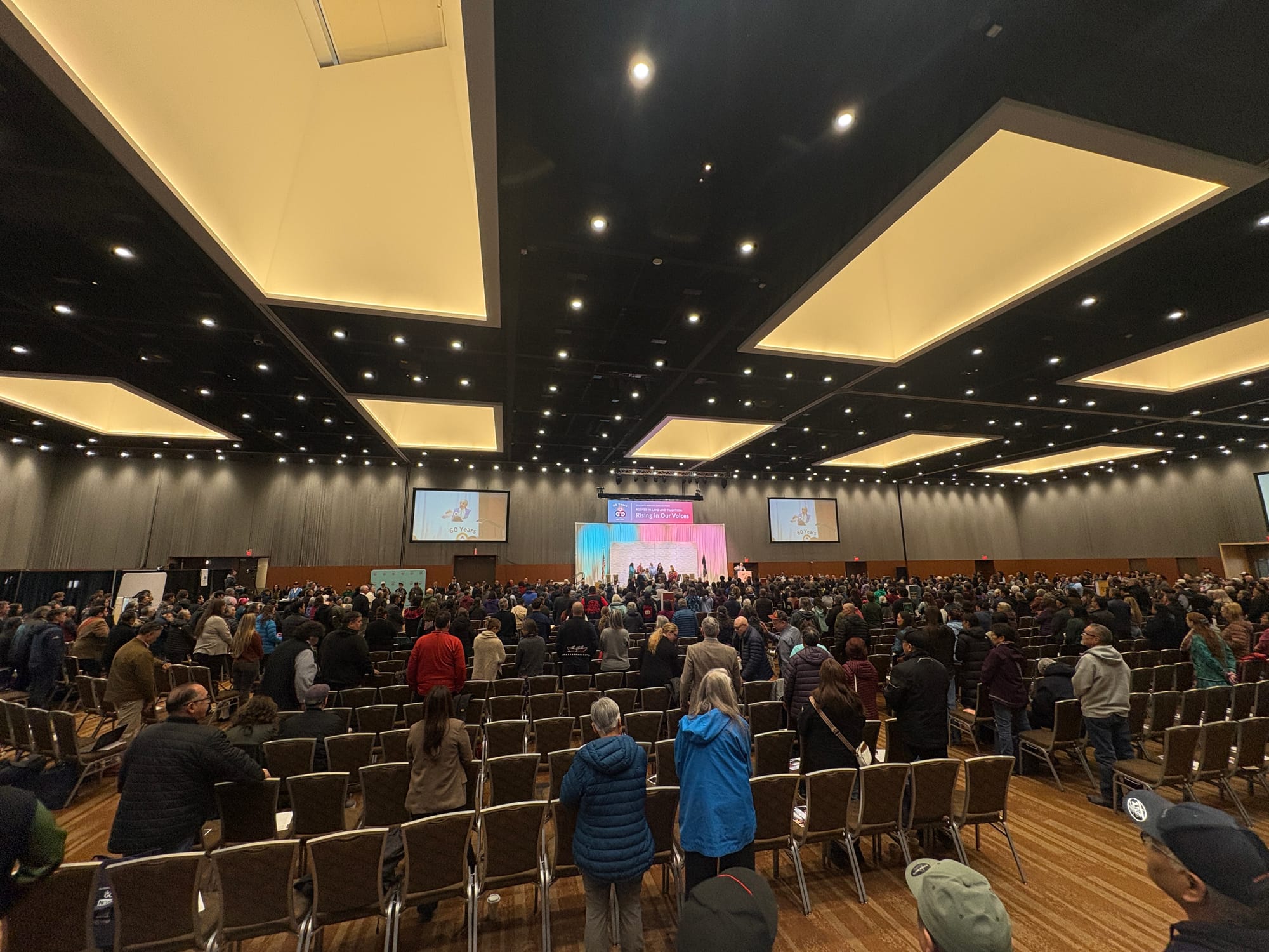 The main floor at the Alaska Federation of Natives convention. (Nathaniel Herz/Anchorage Press)