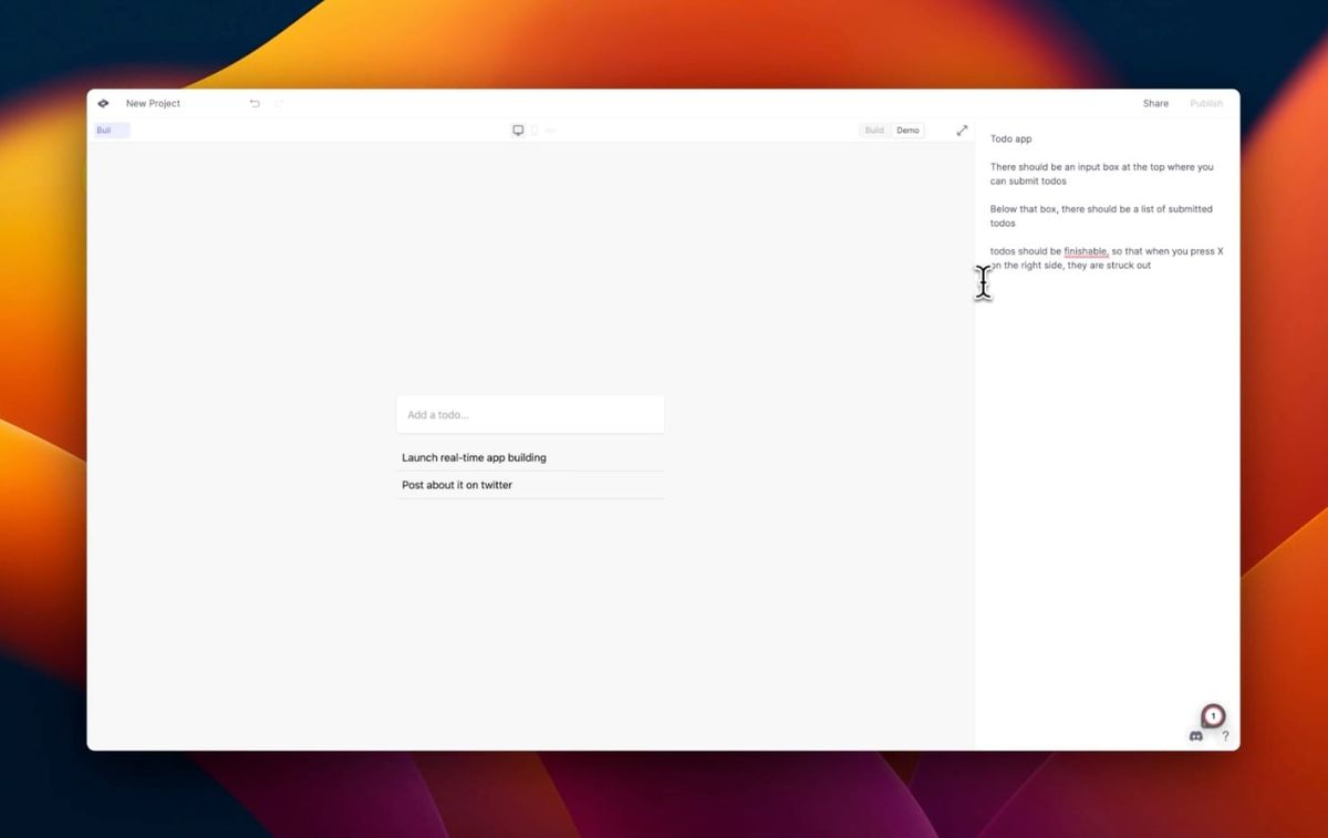 Building apps in real time using LLMs