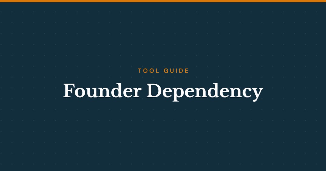 Founder dependency cost model showing operational impact of key person risk