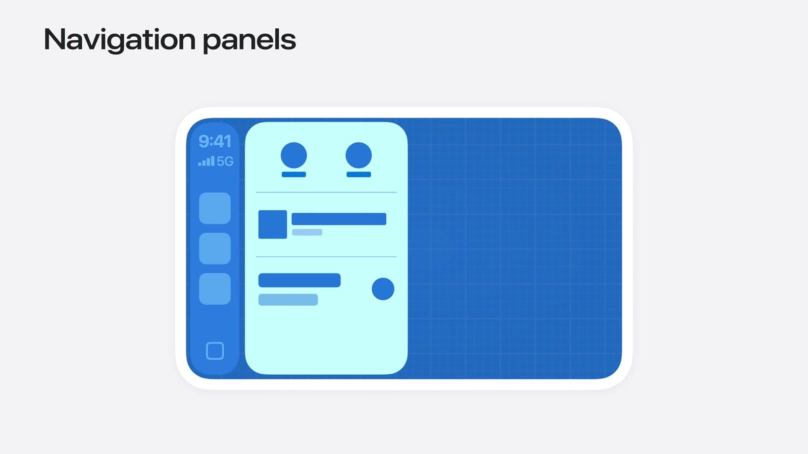 Apples illustration af nye navigationspaneler i CarPlay med iOS 27