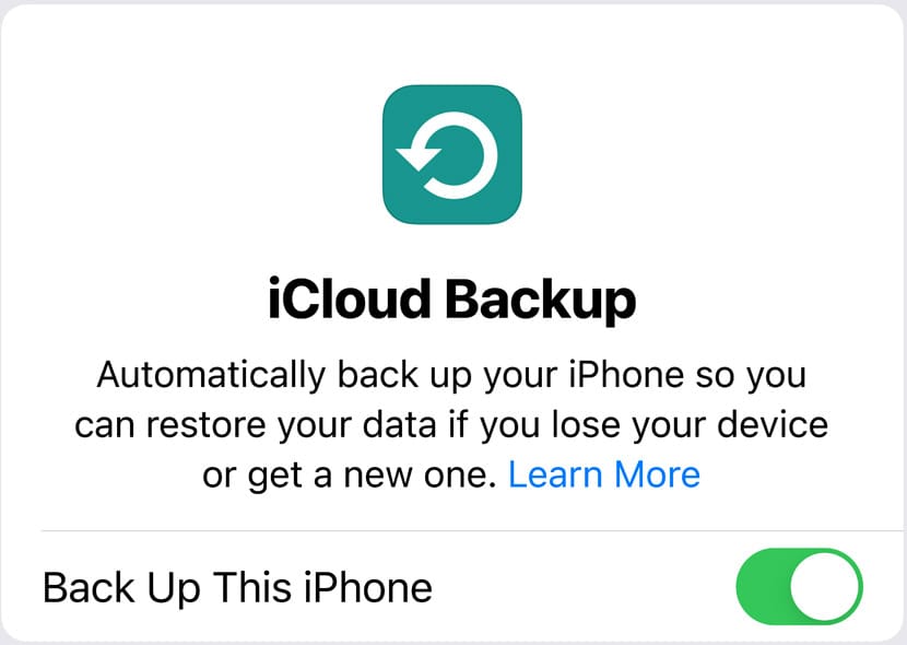 Apples illustration af iCloud-sikkerhedskopiering