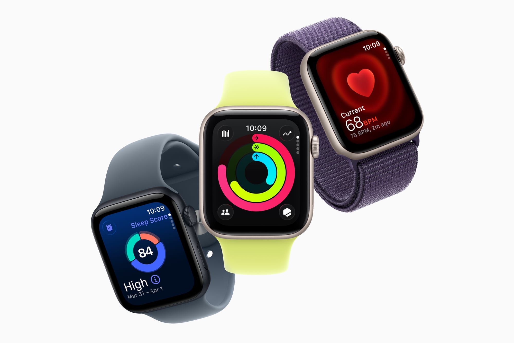 Apple Watch SE 3 med forskellige remme