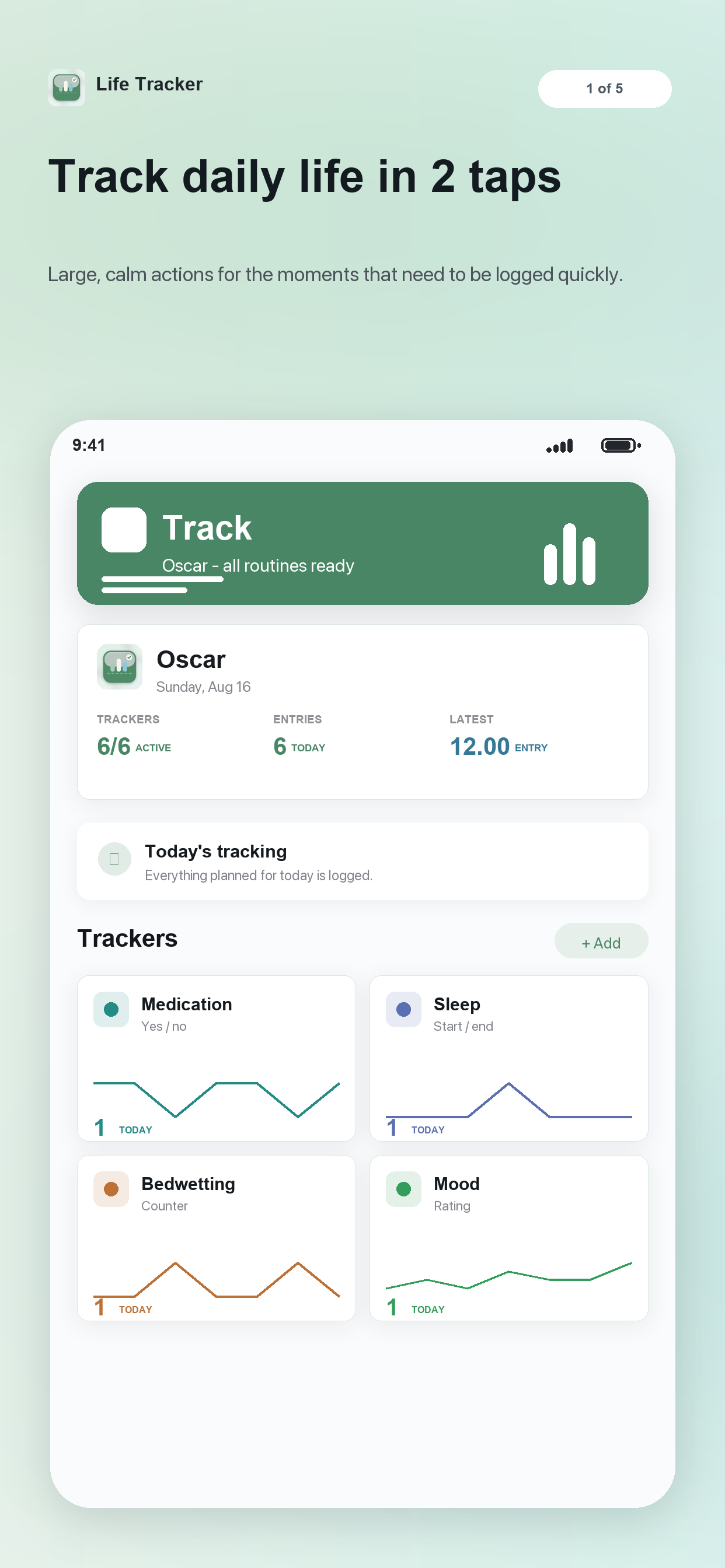 Life Tracker på iPhone