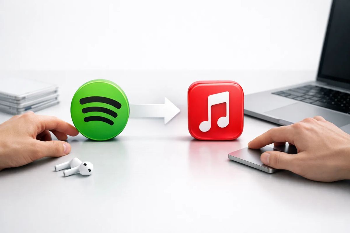 Skift fra Spotify til Apple Music: sådan flytter du musik, og undgår desktop-fælder Post feature image