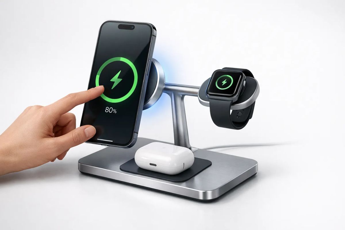 Anker Prime 3-i-1 MagSafe-stand: 25W Qi2.2 til iPhone, plus Watch og AirPods Post feature image