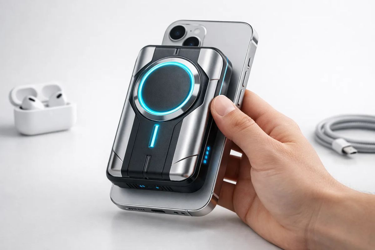 Test: Aulumu M10 Dual‑Mag 10K powerbank ligner sci-fi – men rammer den plet? Post feature image