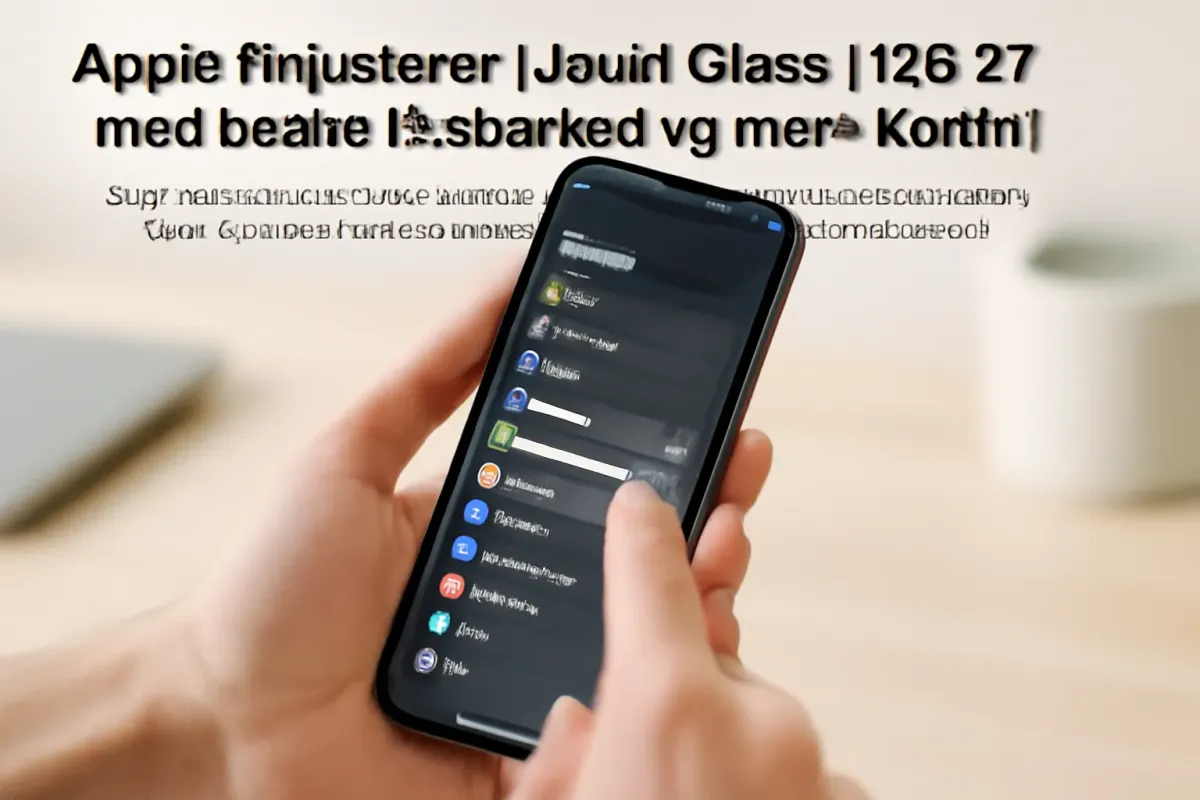 Apple finjusterer Liquid Glass i iOS 27 med bedre læsbarhed og mere kontrol Artikelbillede