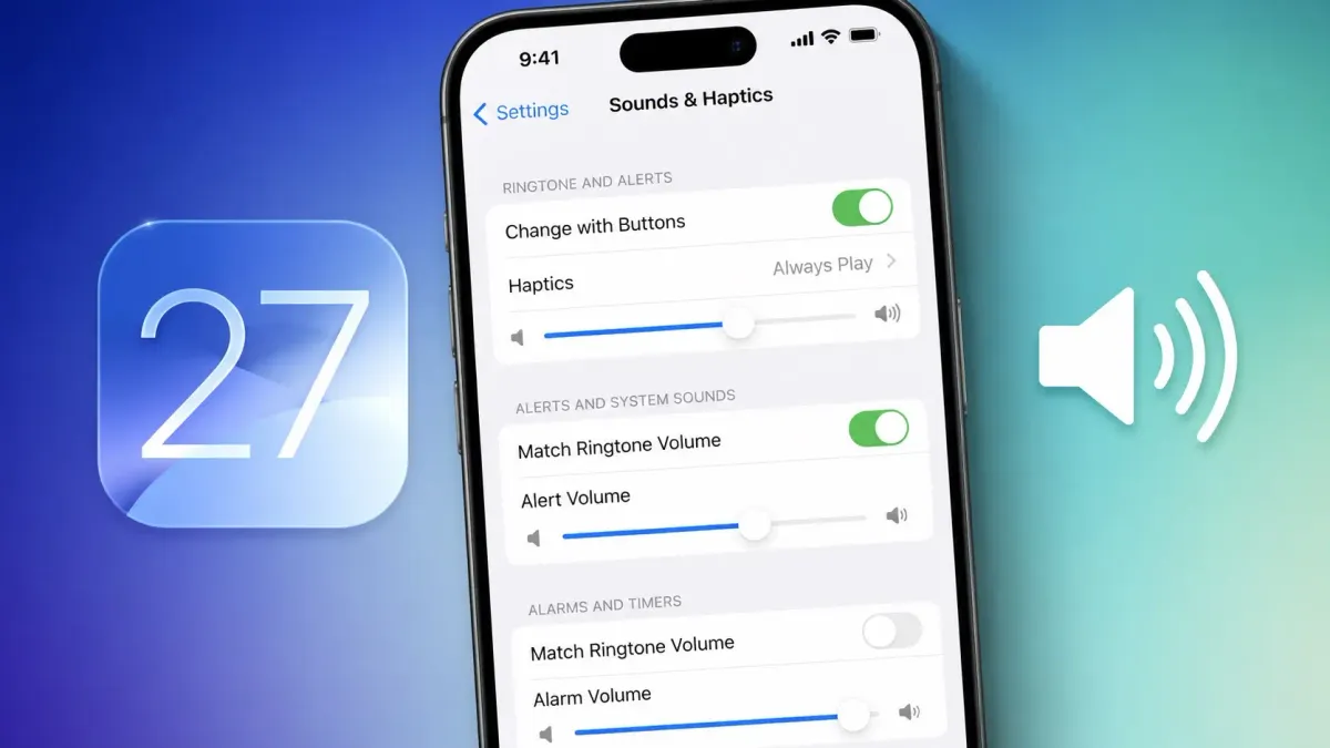 iOS 27 giver separat lydstyrke til alarmer og ringetone på iPhone Artikelbillede