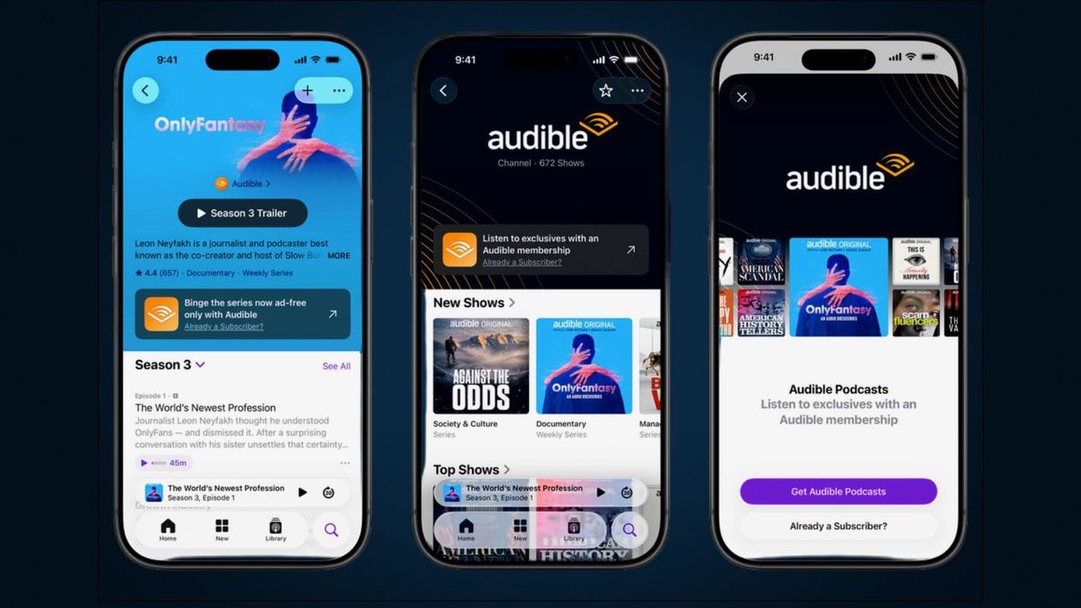 Audible åbner næsten 700 premium-podcasts direkte i Apple Podcasts Artikelbillede