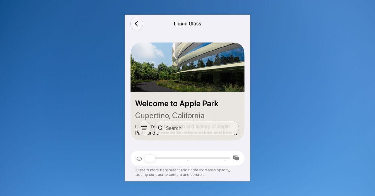 iOS 27 forbedrer Liquid Glass markant – ikke kun med en ny slider Artikelbillede